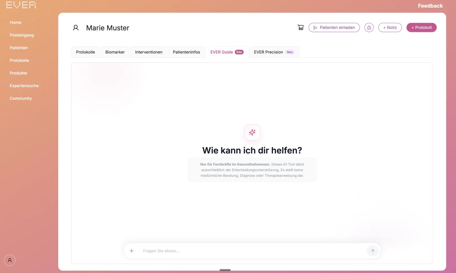 Antwort von EVER Guide im Chat, darunter die verlinkten Quellen zur Einordnung