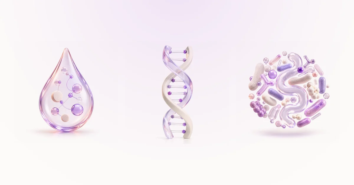 Die drei Analysen von EVER Precision: Blutwerte, DNA und Mikrobiom